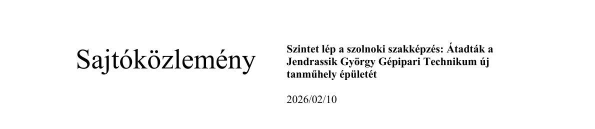 Sajtóközlemény